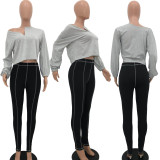 SC Casual Long Sleeve Two Piece Pants Set XYKF-9233