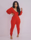 Solid Casual V Neck Long Sleeve Jumpsuits AIL-124