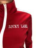 SC Fashion LUCKY LABEL Letter Embroidery Zipper Sports Two Piece Set XYF-9055