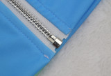 SC Plus Size 5XL Gradient Zipper Two Piece Pants Set BMF-027