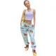 SC High Waist Cartoon Printed Casual Sports Pants SFY-172