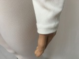 SC Solid Long Sleeve Slim Fit Two Piece Pants Set NIK-182