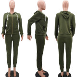 SC Casual Hoodies Pants Sports Two Piece Suit TK-6119