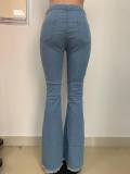 SC Denim Mid Waist Skinny Flared Jeans LSD-8790