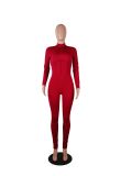 SC Sexy Ribbed Backless Long Sleeve Tight Jumpsuits SMF-8046