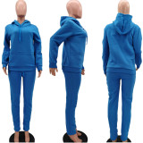 SC Casual Solid Hoodies Two Piece Pants Set TK-6126
