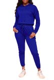 Solid Hoodies Sweatpants Casual Two Piece Set AIL-131