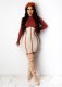 SC Elegant Ribbed Patchwork Long Sleeve Mini Dress CHY-1260