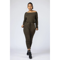 SC Casual Solid Long Sleeve One Piece Jumpsuits AWF-5817