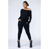 SC Casual Solid Long Sleeve One Piece Jumpsuits AWF-5817