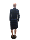 SC Fashion Plaid Irregular Shirt Dress OM-1099-1