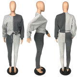 SC Casual Lace Up Sweatshirt Two Piece Pants Set MN-9274