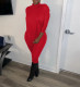 SC Solid Long Sleeve Turtleneck Two Piece Pants Set XMY-9268