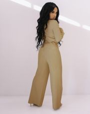 SC Solid Rib Long Sleeve Two Piece Pants Set MYF-171