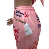 SC Plus Size Printed Hoodie Pants Two Piece Sets XYKF-9253