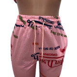 SC Plus Size Printed Hoodie Pants Two Piece Sets XYKF-9253