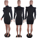 SC Sexy Puff Sleeve Slim Mini Dress BLI-2185