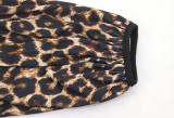 SC Sexy Leopard High Waist V Neck Split Maxi Dress SFY-188