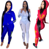 SC Casual Sports Hooded Zipper Two Piece Sets LSL-6399