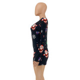 SC Plus Size Christmas Tights Sexy Print Rompers OSIF-20886