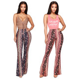 SC Trendy Printed Boot Cut Pants SMR-9827