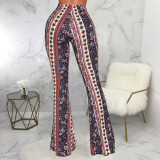 SC Trendy Printed Boot Cut Pants SMR-9827