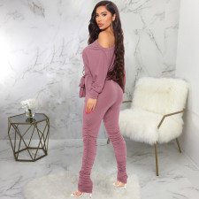 SC Solid Long Sleeve Sashes One Piece Jumpsuits SMR-9869