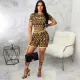 SC Casual Printed Short Sleeve Two Piece Shorts Set SMR-9818