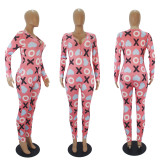 SC Casual Printed Long Sleeve One Piece Jumpsuits SHD-9457
