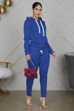 Casual Solid Hoodies Pants Two Piece Sets WY-6710