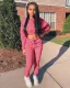 SC Plus Size Solid Sweatshirt Two Piece Sets FNN-8563