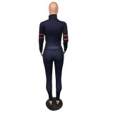 SC Plus Size Casual Sportswear Zipper Two Piece Suits WAF-7084