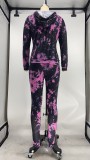 SC Tie Dye Hoodies And Pants Two Piece Sets XMY-9279