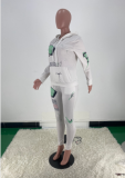SC Letter Print Casual Fashion Hooded Sweatshirts And Pants Two Piece Set ARM-8243