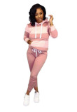 SC Plus Size Casual Sports Hooded Sweatshirts And Pants Suit OMY-5172