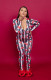 SC Casual Striped Lips Print Long Sleeve Jumpsuit SHD-9460