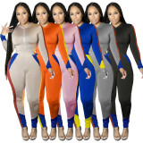 SC Casual Patchwork Hooded Tight Two Piece Sets FSL-123