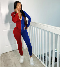 SC Color Block Sexy Fashion Tight Jumpsuit YSYF-7270