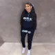 SC Casual Letter Print Hoodie Two Piece Sets GLF-8102