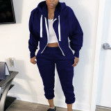 SC Casual Sports Hooded Zipper Two Piece Pants Set MEI-9135