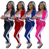 SC Fashion Zipper Coat And Pants Sports Casual Two Piece Set XYF-9080