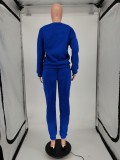 SC Casual Solid Color Sweatshirts And Pants Two Piece Set SMF-8065