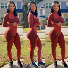 SC Fashion Casual Yoga Sports Fitness Jumpsuit GLF-8063