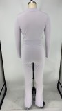 SC Casual Zipper Long Sleeve Two Piece Pants Set XMY-9266