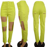 SC Plus Size 4XL Denim Ripped Hole Jeans Pants LSL-6391