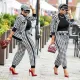 SC Fashion Casual Long Sleeve Houndstooth Two Piece Set OLYF-6031