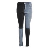 SC Plus Size Denim Patchwork Stretch Skinny Jeans HSF-2401