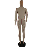 SC Sexy Hollow Fashion Zipper Long Sleeve Jumpsuit CQF-933
