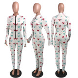 SC Fashionable Valentine's Day Print Slim Jumpsuit YMT-6191