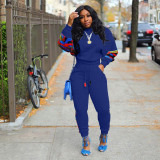 SC Plus Size Casual Patchwork Two Piece Pants Set ORY-5144